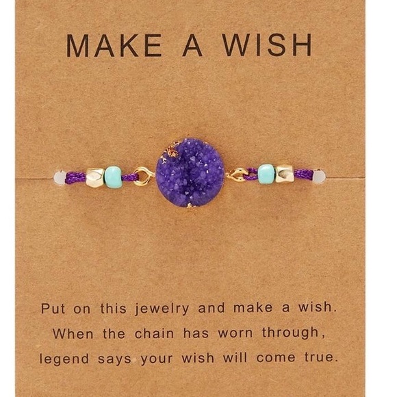 Adjustable Purple Geode bracelet NWT - Picture 3 of 4